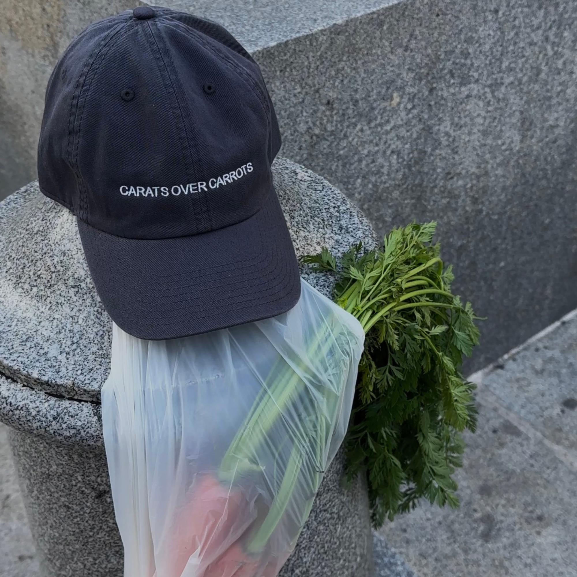 Cap "Carats Over Carrots"